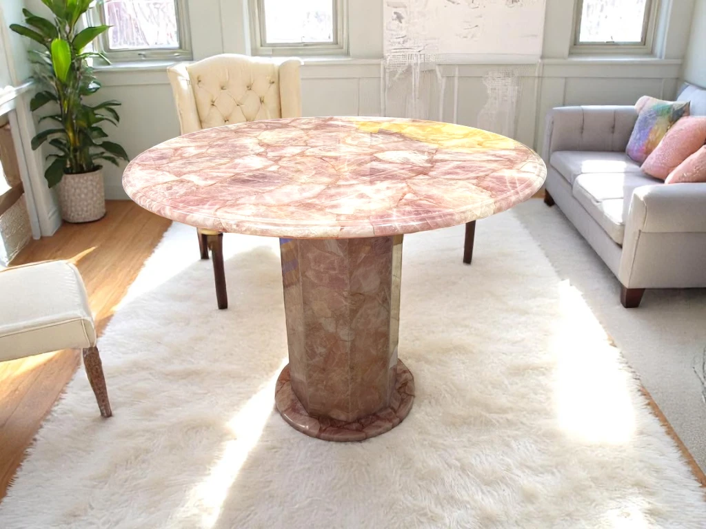 Elegance Rose Quartz Coffee & End Table  - Custom Order Now